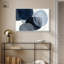 Art mural encadré "Overlaping Blues III" par Art Remedy, cadre argenté, 36 x 24-459297461-459297462