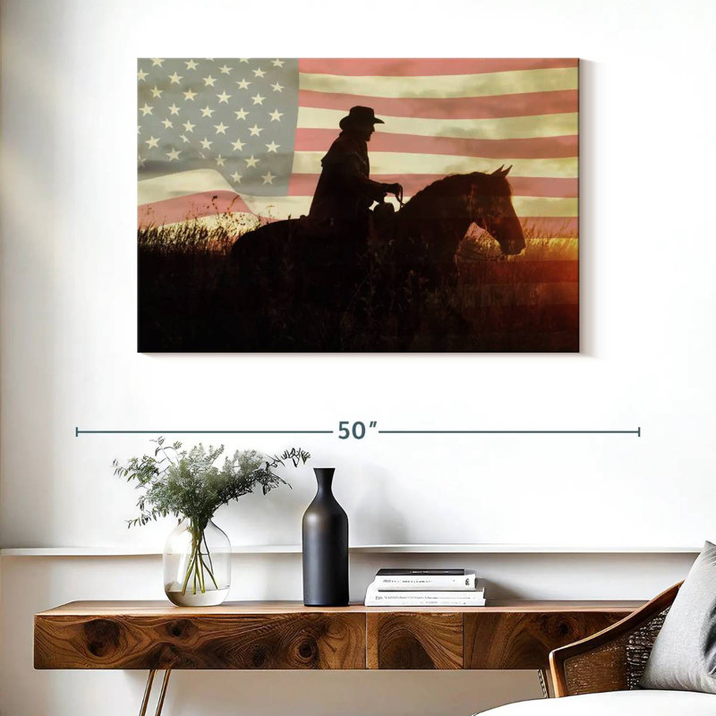 Drapeau des États-Unis Lelar Cowboy, H 26 po x l 39 po