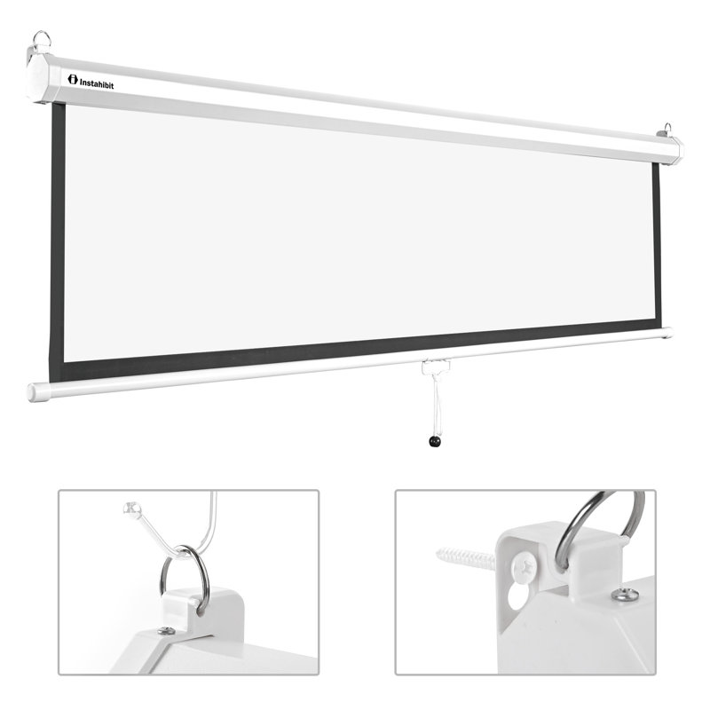 Écran de projecteur manuel Instahibit, H 63 po x l 35 po