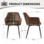 Flagstaff Faux Suede Dining Chair with Arms and Diamond-Lattice Back, Set of 2-299333544
