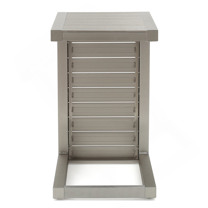 Cape Coral Alu C-Shaped Table, Silver