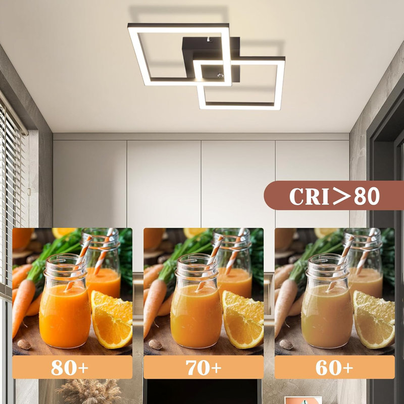 LED Semi Flush Mount, Black