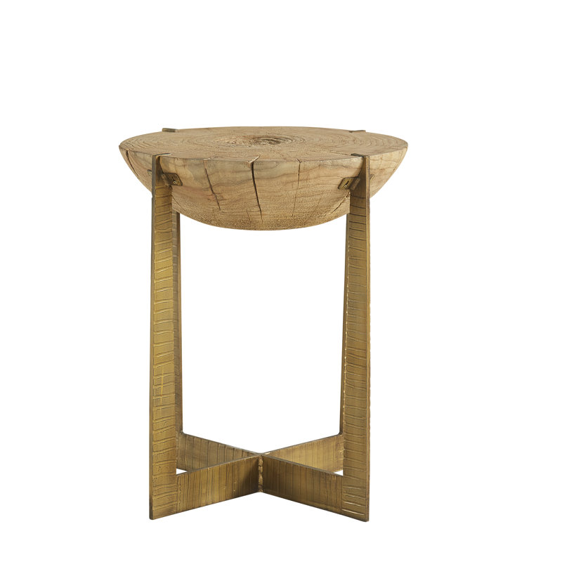 Solid Wood Top End Table