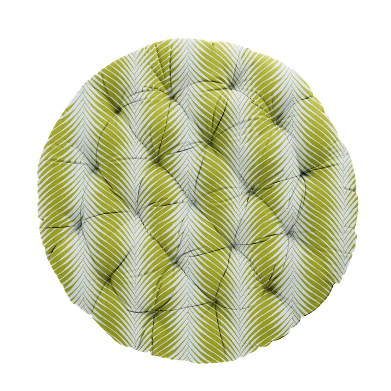 Arkeisha Outdoor 4'' Papasan Seat Cushion, Green, 48" W x 48" D