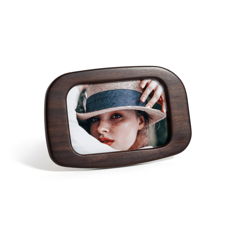 Cadre photo en bois d'acacia foncé, 5 po x 7 po