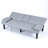 Faux Leather Sofa Bed With Adjustable Backrest-1130487039