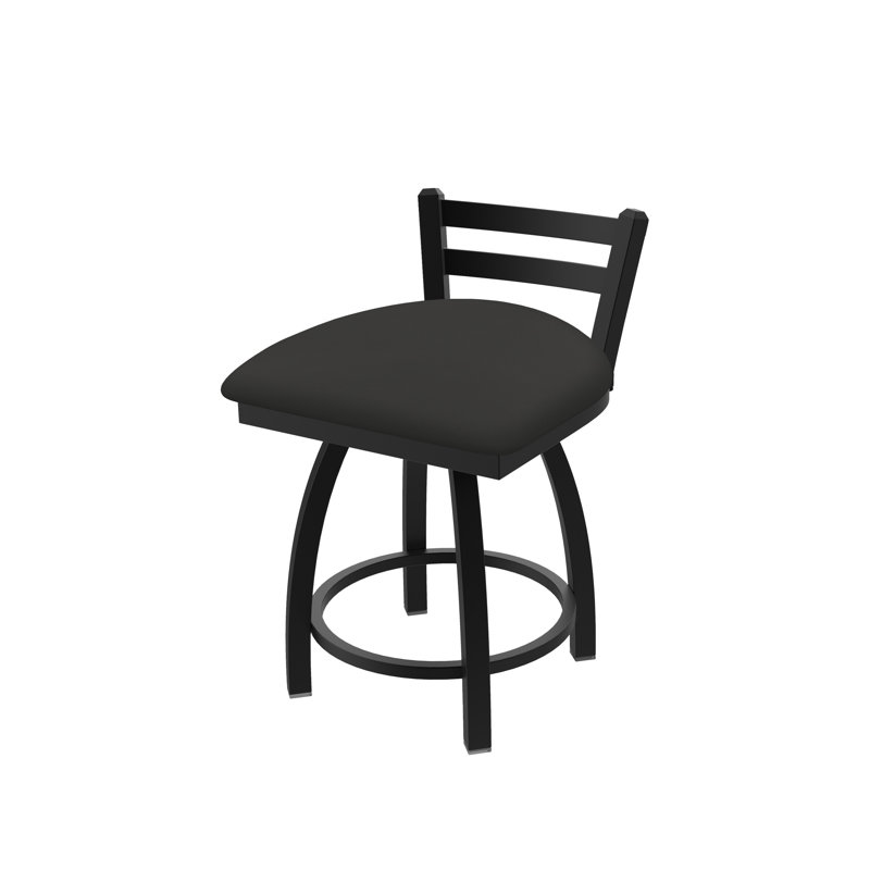 Tabouret de coiffeuse en métal Jackie, Vinyle - Fer Canter, Noir froissé