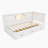 L-Shaped Bed Frame with Drawer and and Bookcase,Corner Bed Wooden Captain Bed-640791186