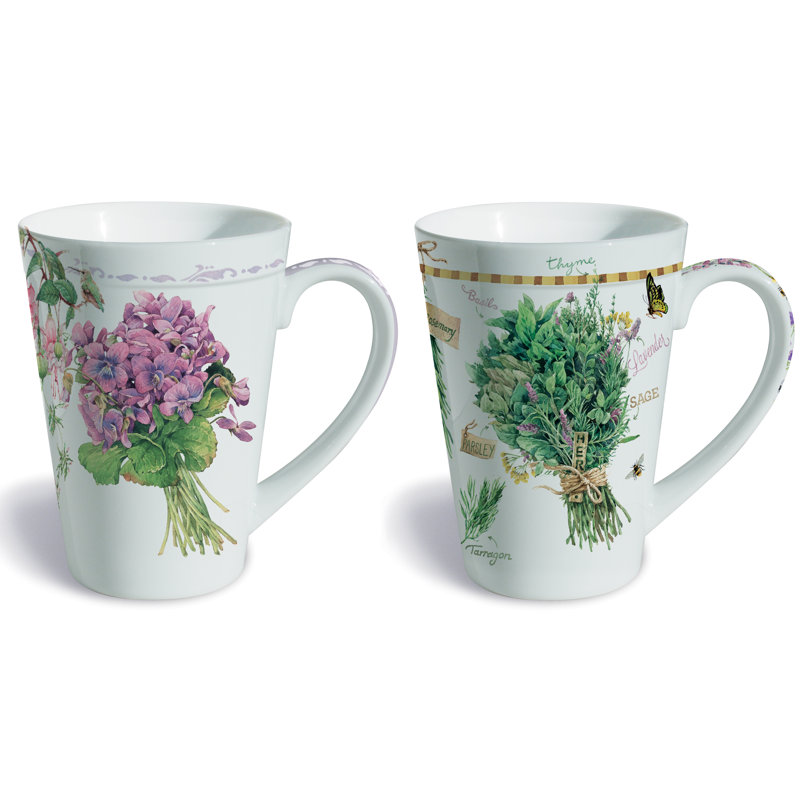 Ensemble de tasses à café en porcelaine Fresh Cut from the Garden
