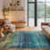 Leyat Washable Abstract Rug Ombre Distressed Non Slip Stain Resistant Low Pile Indoor Carpet
