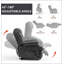 Fauteuil inclinable électrique Power Lift de taille moyenne jusqu'à 350 LBS avec massage par vibrations 8 points et chauffage lombaire Motor Infinite