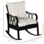 Chaise berçante confortable avec texture - berçant en aluminium, chaise d'extérieur kaki, design confortable. Courbe élégante, météo, plaisir
