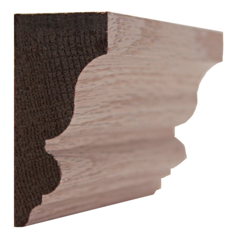 Moulure couronnée EWSC13 de 2 3/4 po de hauteur x 1 3/8 po de profondeur. Sans finition, Chêne rouge