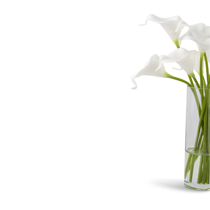 Arrangement de lys Calla de Dietrich RealTouch, Neige