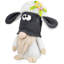 Décoration de Pâques peluche gnome de mouton floral - 9 po - Brun clair et gris