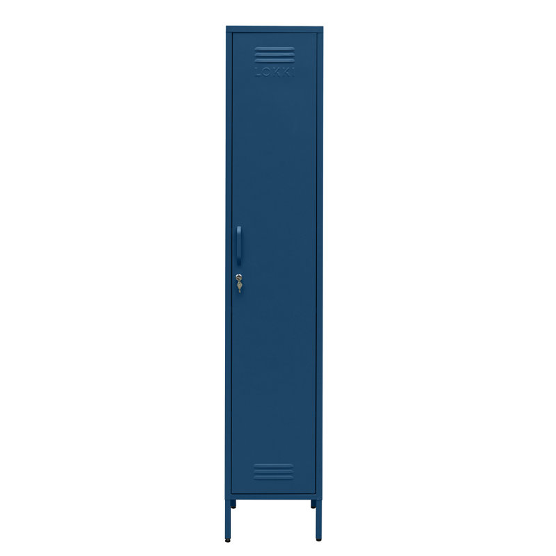 Oberdan 1 -Door 4 -Shelf Storage Cabinet, Navy