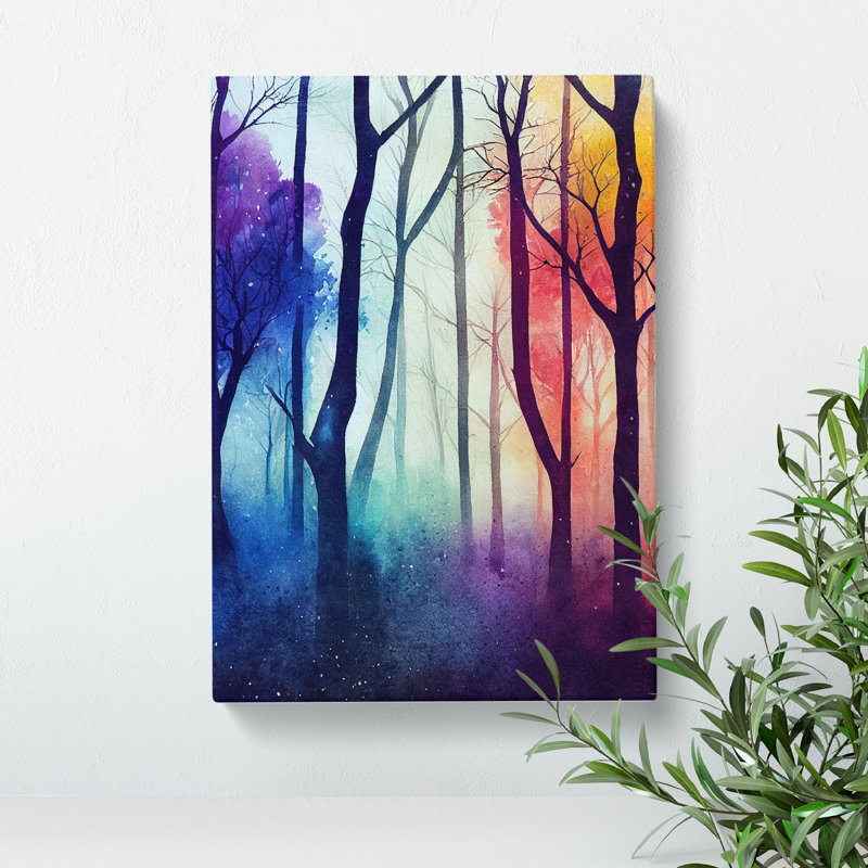 XC1022-1580X Colourful Forest No.4 - Wrapped Canvas Print, 76cm H x 50cm W x 3cm D