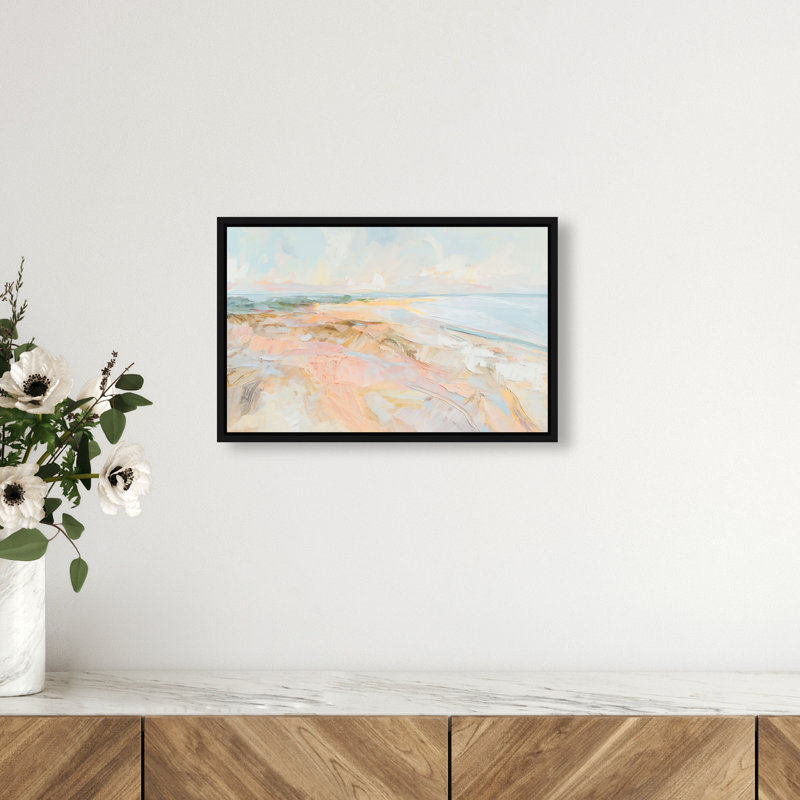 Tidal Borderland I Canvas Abstract Print by Oliver Gal, Black Frame, 15 x 10, 11"H x 16"W, Black Frame