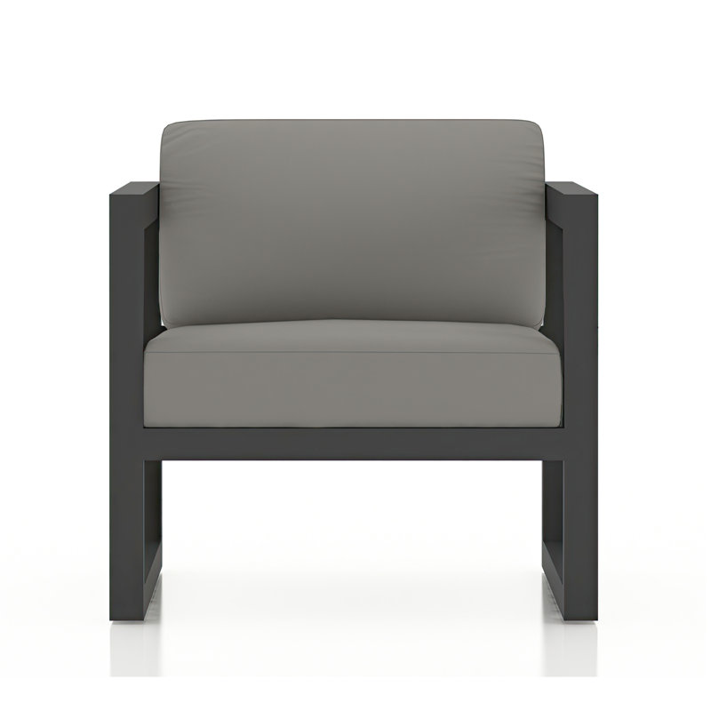 Avion Patio Chair with Sunbrella Cushions, Canvas Charcoal Sunbrella® Canvas, Slate