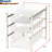 3-Tier Stackable Sliding Basket Storage Organizer Drawer For Bathroom And Kitchen, White