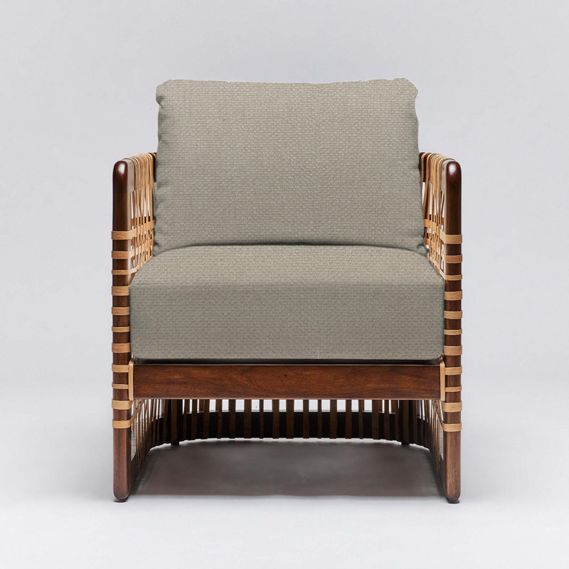Fauteuil Palms, Châtaignier clair, Sisal tissé