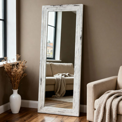 White Full-length Mirror, 68x24 Inch Wood Frame Full-length Mirror, Freestanding Mirror For Bedroom, Dressing Room, Living Room