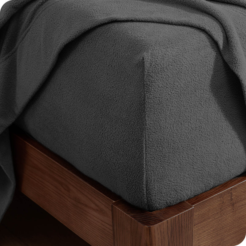 Polar Fleece Fitted Sheet - 2 Pack, Twin Extra Long Fitted Sheet, Gray