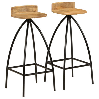 Mccloud Bar Chairs 2 pcs Solid Mango Wood