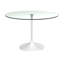 Clarke County Round Glass Top Metal Base Dining Table-28134074-28134072