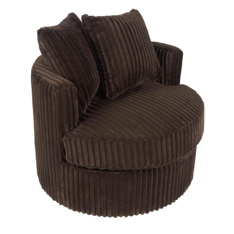 Chaise rembourrée confortable et pivotante, Chocolat