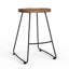 Tabouret de bar et de comptoir en bois massif Amberly-9371406-9371407