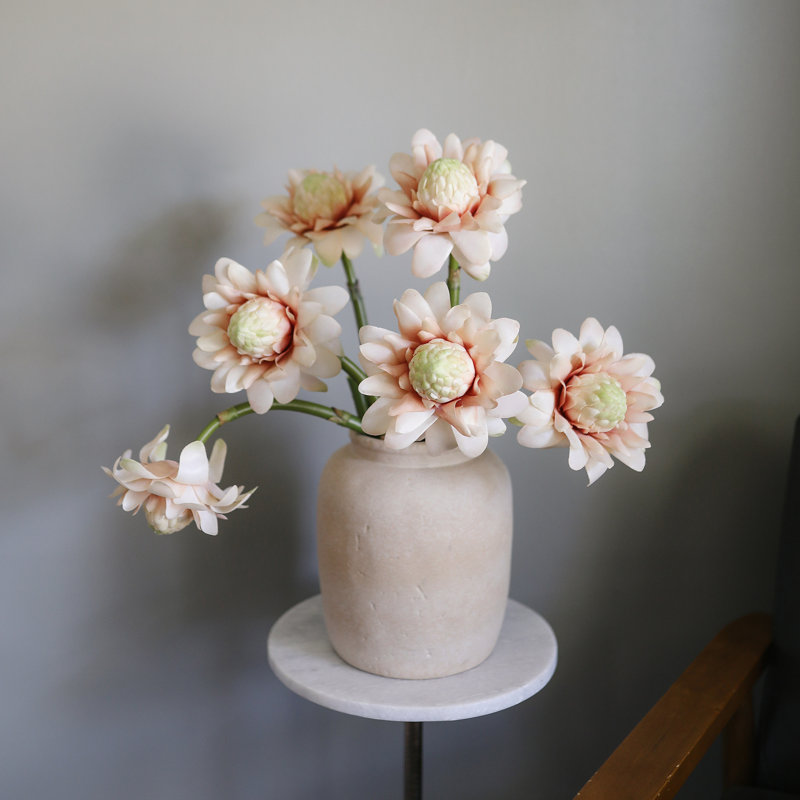 Waratah Protea Faux Floral, Pink, 31" H x 6" W