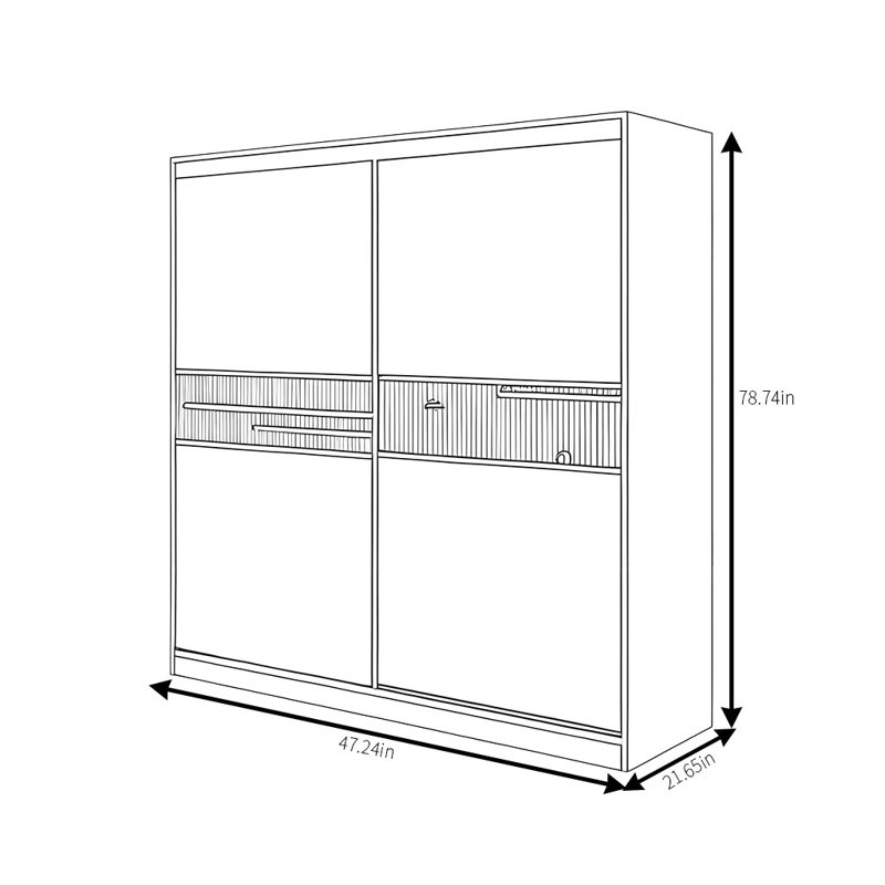 Aurianna, 79" H x 47" W x 22" D