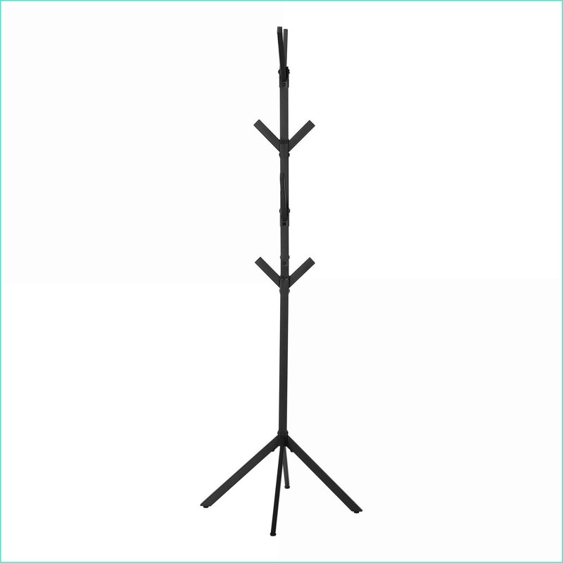 Coat Racks, Modern Industrial Free Standing 4-Tier 8 Hooks 70"H Entryway Hall Tree | Black | Metal