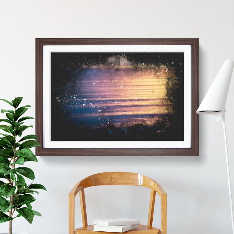 Calming Ocean - Framed Print, 33cm H x 45cm W x 2cm D, Walnut Framed