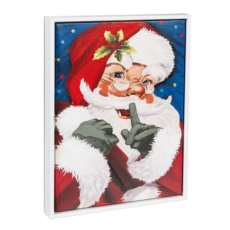 Décoration murale DEL classique en toile avec cadre blanc