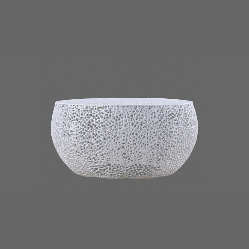 Round Coffee Table, White