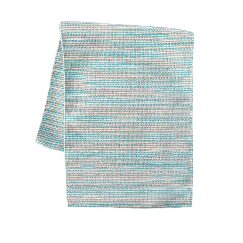 Bay View Striped Table Runnner, Aqua