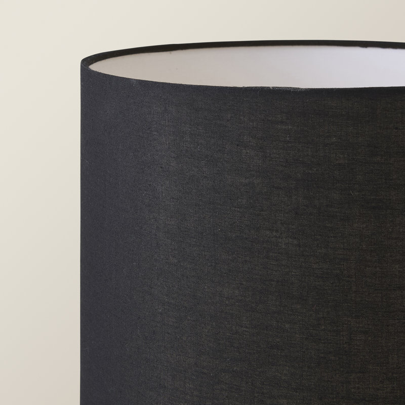 Richela 110cm Wood Traditional Floor Lamp, Charcoal, Yes
