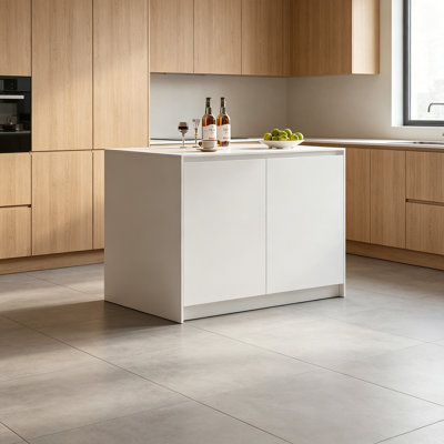 Îlot de cuisine moderne avec plateau en pierre frittée, grande armoire multifonctionnelle pour îlot de rangement, table de cuisine contemporaine avec armoires et étagères pour un usage domestique