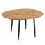 Ensemble de table et de chaises. Table de salle à manger extensible moderne en bois aggloméré. Convient pour des rassemblements de différentes tailles. Combiné avec 4 chaises en polyuréthane artificiel noir-483410161-483410167
