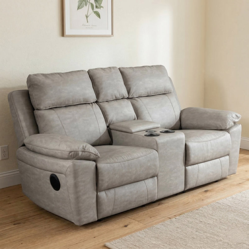 Chaqueta 2 Seater Electric Reclining Loveseat, Light Grey