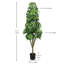 Arbre artificiel réaliste de 5,2 pi 5,2 pi, convenant à la décoration intérieure et extérieure, 1 pièce / ensemble