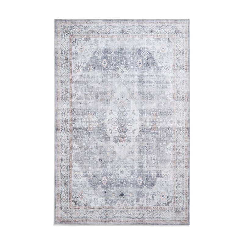 Tabriz area rug Digitally Printed Rectangle Grey, Rectangle 120 x 180cm