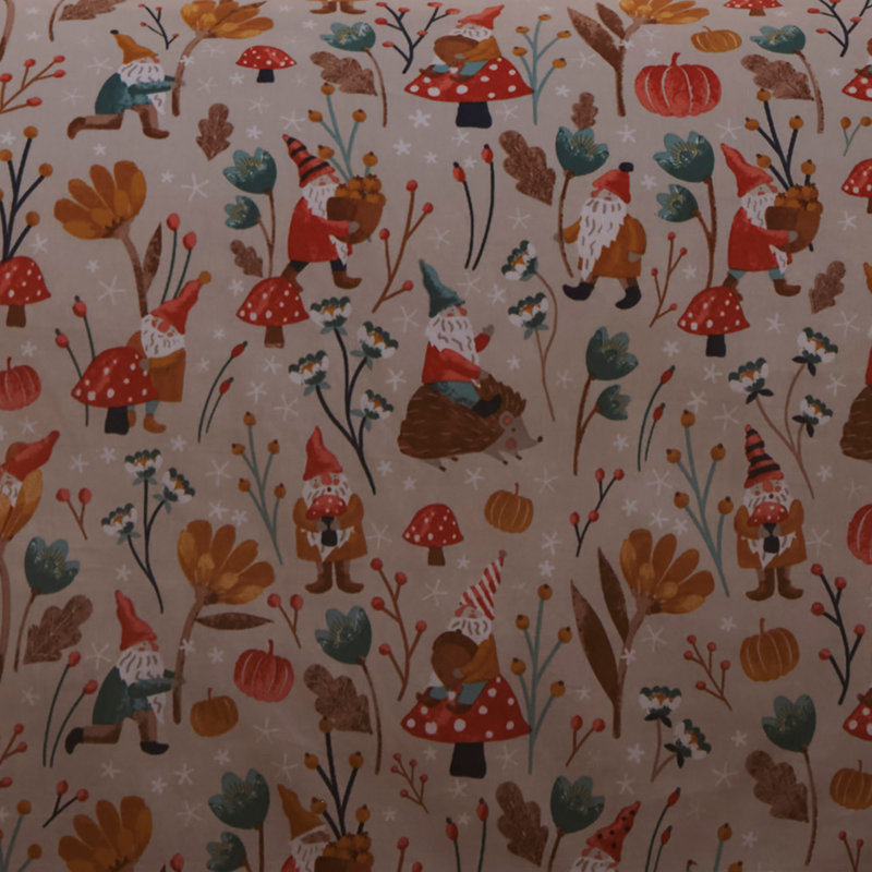Gonks And Friends 100% Polyester (Recycled) Floral Duvet Cover Set with Pillowcases