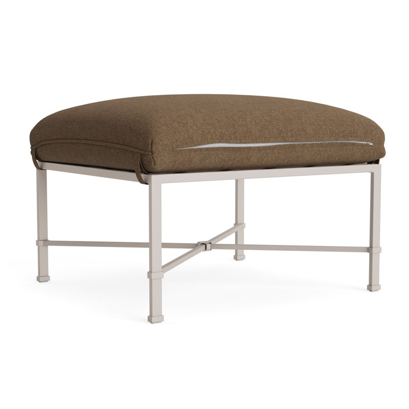 Venetian Outdoor Ottoman, Dove Smooth, Fushion Moccasian