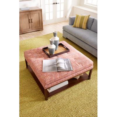 Libby Langdon 44.5"" Wide Tufted Square Cocktail Ottoman with Storage -  Fairfield Chair, 6602-44_3155 72_Walnut