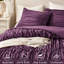 2 pièces d'édredon mauve simple / simple TG, microfibre brossée, tout en polyvalence avec un design romantique de mauve, avec détails et attaches, microfibre moelleuse pour se blottir toute l'année, standard 100