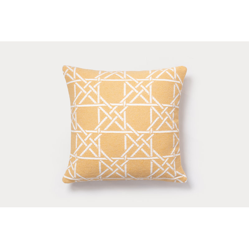 Coussin décoratif géométrique LATTICE Work, Jaune