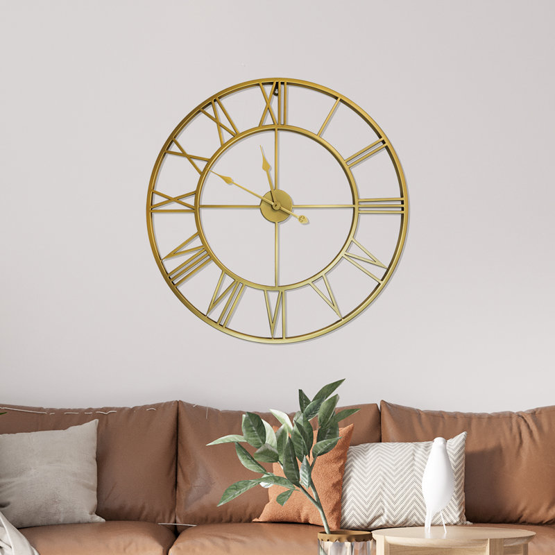 Horloge murale 29,92 po Tjomme, Or